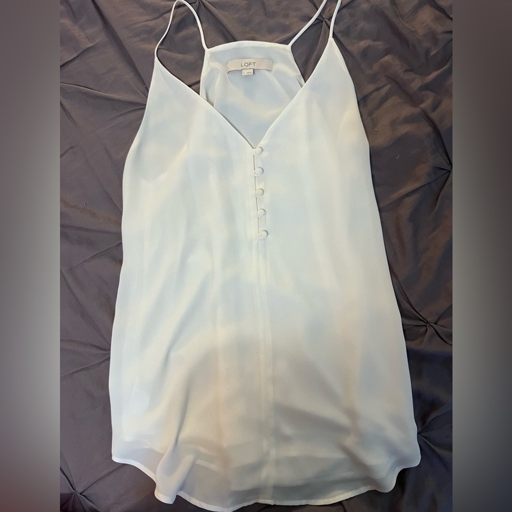 White tank, size small, worn a few times.